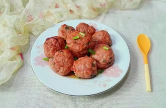 玫瑰腐乳肉圆做好了，鲜！咸！甜！