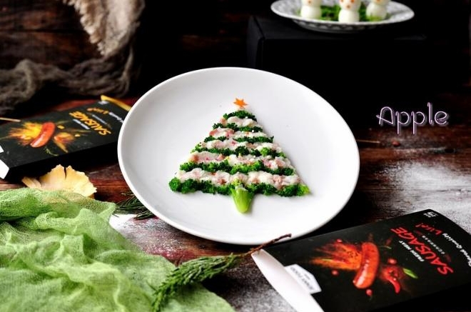 趣味圣诞树雪人餐