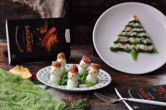 组合完成的小雪人。