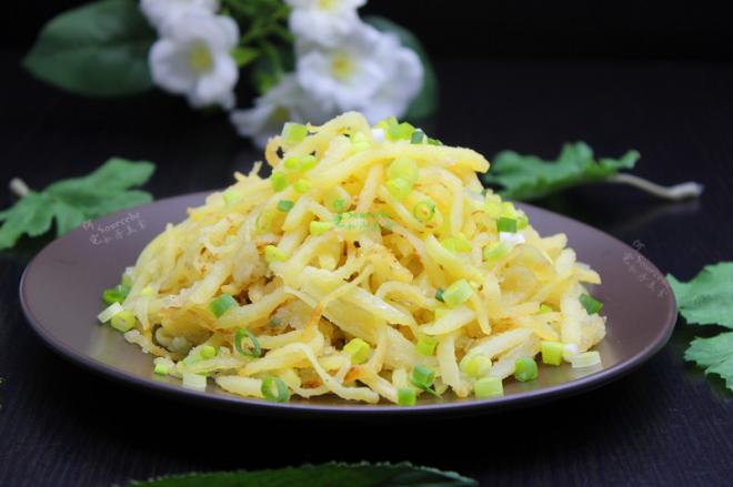 无油粉炒土豆丝