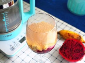 让西米的余热温暖下层的水果粒。