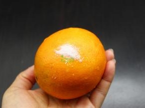 橙子用盐揉搓外皮，洗净，PS：可以去苦涩，还能肉汁容易出来；