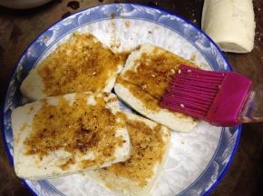 取出涂满料油