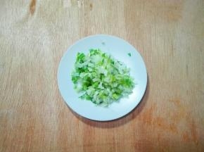大葱切碎