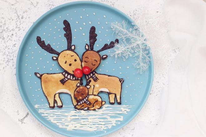 圣诞节麋鹿原味松饼