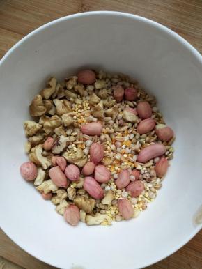 又加了小米，玉米碎，麦子，荞麦等