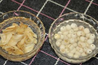 莲子和百合分别用水泡30分钟