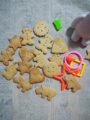 成品。香酥的全麦饼干