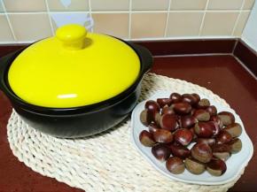 板栗:  337g（约41个）
黑乐砂锅:  2.5L  一口