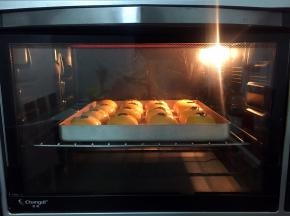 放入预热好的烤箱，上火120度，下火150度，中层25分钟