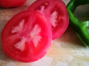 西红柿切厚片