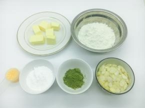 抹茶杏仁饼干的食材。