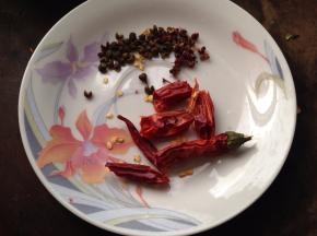 干辣椒切段