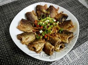 美味的香煎鲫鱼就做好了。