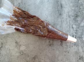 将拌好的曲奇泥放入裱花袋中，裱花嘴用的小号曲奇裱花嘴