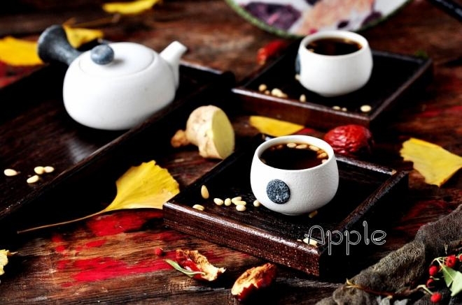红枣松仁姜茶