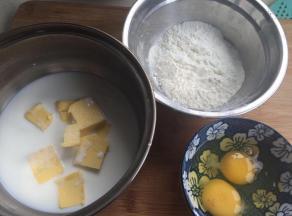 准备泡芙材料