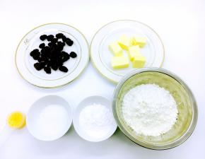 蔓越莓饼干的食材。