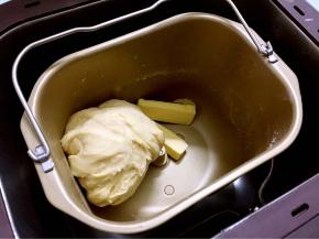 等停止时加入黄油，继续启动“和面团”程序