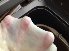 搅打至完全扩展状态出现薄膜