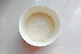 波兰种材料面粉，水，酵母混合均匀，室温发酵至有气泡呈蜂窝状态即可；（现在这天气适合常温发酵，夏天可冷藏发酵）