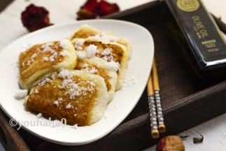 趁热吃的时候撒点白糖