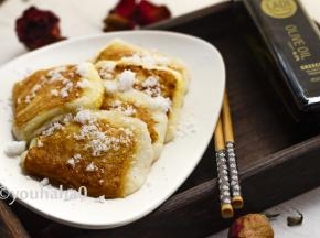 趁热吃的时候撒点白糖