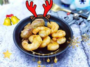 肉肠和虾仁好了呦～可以吃啦！