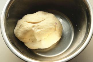 白色面团也揉好，开始发酵，面团粗糙也没关系，等发酵好可以再揉。