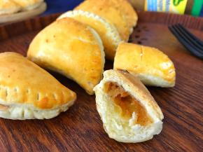 不一样口感的饺子派。