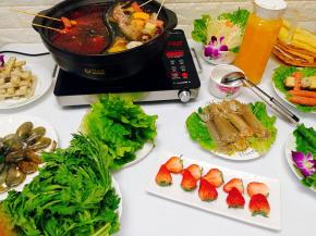 橙汁也准备好了，准备开动吧，咱们就不客气了，喜欢什么涮什么哈