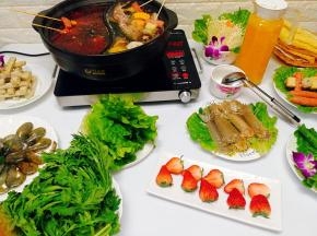 橙汁也准备好了，准备开动吧，咱们就不客气了，喜欢什么涮什么哈