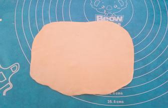 取一份面团擀成长方形面片