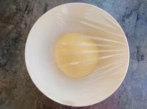 盖上保鲜膜放到温暖的地方进行发酵