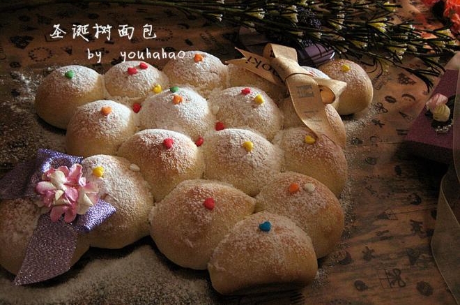 圣诞树面包