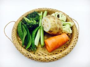 准备好的蔬菜。