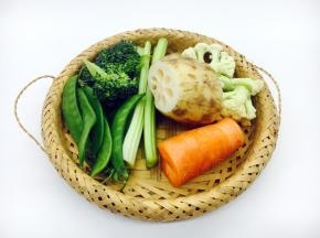 准备好的蔬菜。