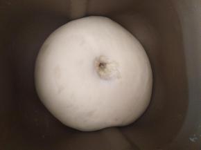 发2-2.5倍大，手指蘸面粉戳个洞不回缩表明发好了