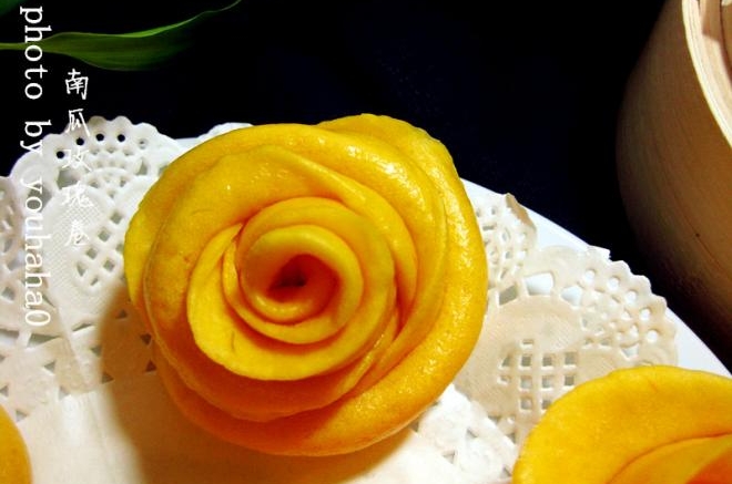 南瓜玫瑰花馒头