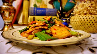 这道青蒜回锅肉就做好了