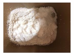 加入高筋面粉、糖、盐，面包机揉面15分钟。