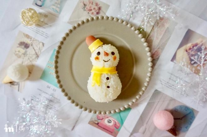 火腿芝士雪娃娃饭团