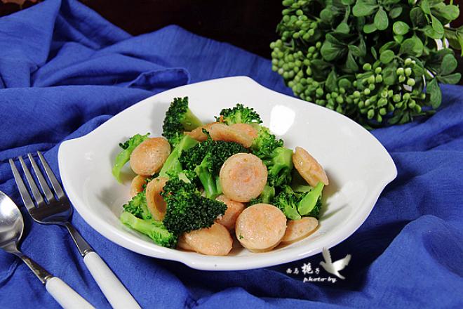 三文鱼肠西兰花