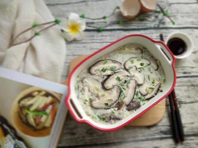 香菇香菜鸡蛋羹