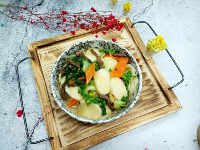 肉丝芽菜炒年糕