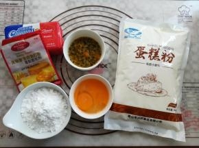 准备好做磅蛋糕需要的材料和份量