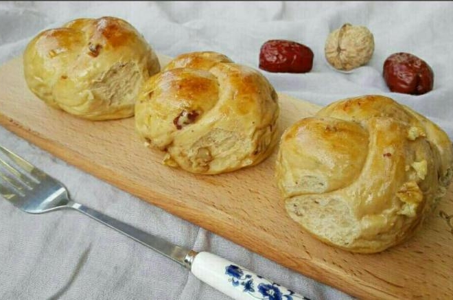 红糖红枣核桃面包