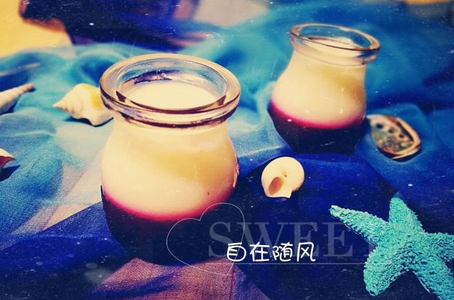 火龙果牛奶布丁