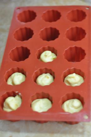 挤在硅胶连模中，160度烧烤20分钟。