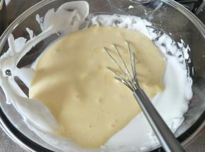 倒入蛋白盆中，翻拌均匀。